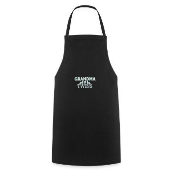 Twins Grandma of twins twins gift idea - Cooking Apron - black - Front - AI Model Male 185 dark (185cm)