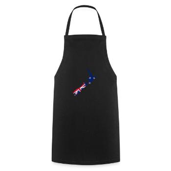 New Zealand Map New Zealand Flag Souvenir Gift - Cooking Apron - black - Front - AI Model Male 185 dark (185cm)