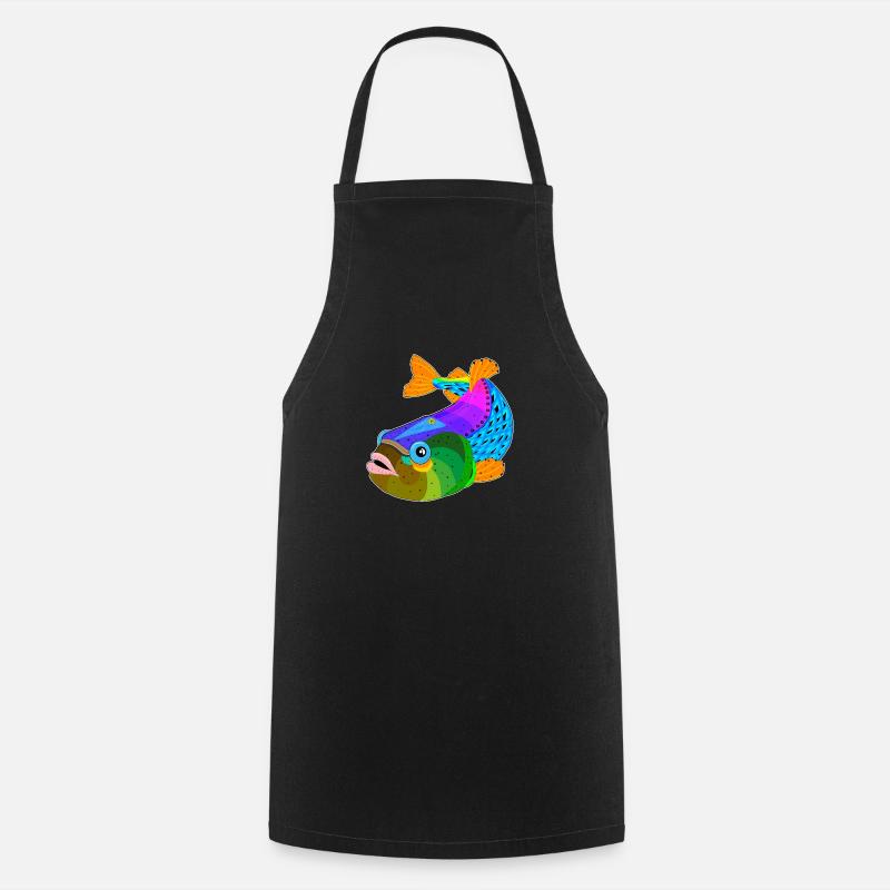 Poisson / poisson - Tablier de cuisine - noir