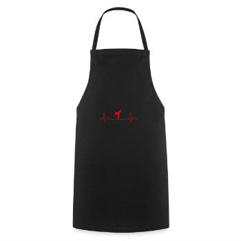 Heartbeat Taekwondo Martial Arts Geschenkidee - Kochschürze - Schwarz - Vorne - AI Model Male 185 dark (185cm)