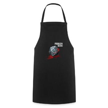 D20 Cube - Problème résolu - Tablier de cuisine - noir - Devant - AI Model Male 185 dark (185cm)