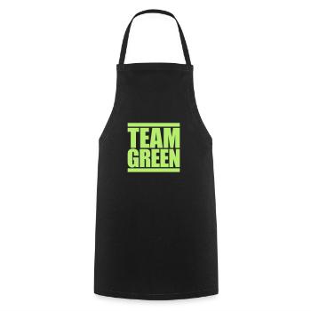 Logo Team Green - Kochschürze - Schwarz - Vorne - AI Model Male 185 dark (185cm)