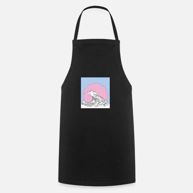 wave - Cooking Apron - black