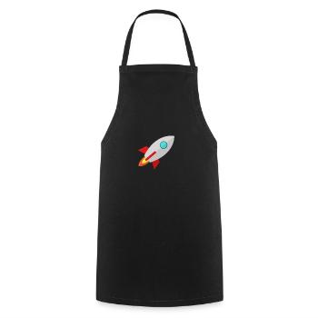 rocket - Cooking Apron - black - Front - AI Model Male 185 dark (185cm)