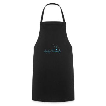Côte Pouls - Tablier de cuisine - noir - Devant - AI Model Male 185 dark (185cm)
