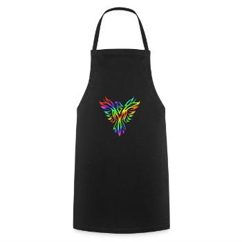 Phoenix Bogen in Himmel - Kochschürze - Schwarz - Vorne - AI Model Male 185 dark (185cm)