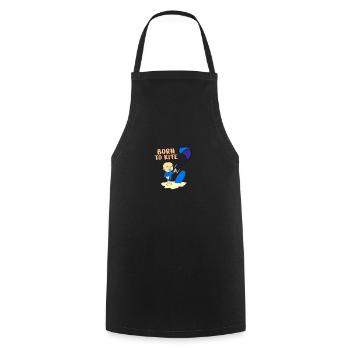 Kite Surfer Born to Kite Baby Kids Gift Idea - Cooking Apron - black - Front - AI Model Male 185 dark (185cm)