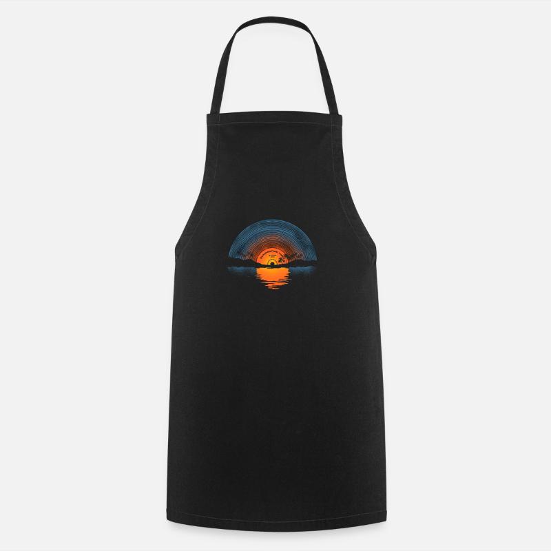 Sunset Vinyl - Cooking Apron - black
