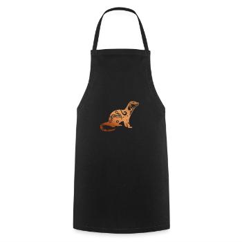 Maori Loutre de la Polynésie Tribal Tattoo Cadeau - Tablier de cuisine - noir - Devant - AI Model Male 185 dark (185cm)