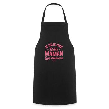 Belle Maman Qui Déchire Cadeau Belle Mère Fête - Tablier de cuisine - noir - Devant - AI Model Male 185 dark (185cm)