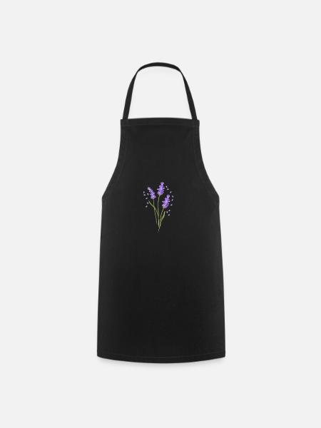 Blume Lila Lavendel Sommer Blume Geschenkidee - Kochschürze - Schwarz