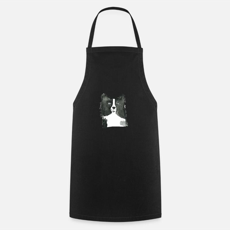 Border Collie - Cooking Apron - black