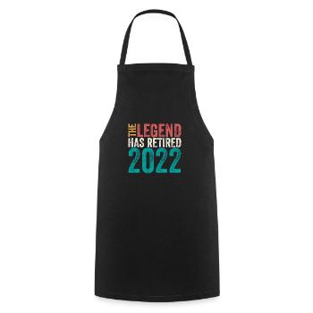 The legend is retired, retired - Cooking Apron - black - Front - AI Model Male 185 dark (185cm)