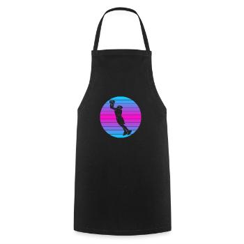 Basketball Basketball Retro Basketball Lovers - Cooking Apron - black - Front - AI Model Male 185 dark (185cm)