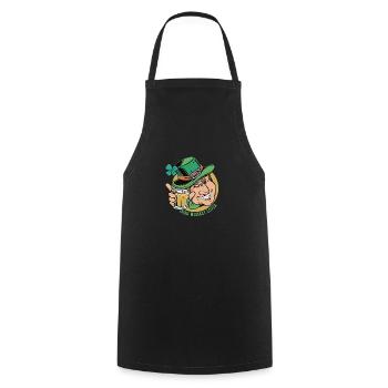 Irish Whiskey Lover Leprechaun Saint-Patrick - Tablier de cuisine - noir - Devant - AI Model Male 185 dark (185cm)