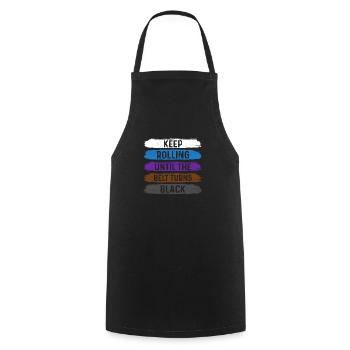 Keep Rolling Until The Belt Turns Black Jiu Jitsu - Cooking Apron - black - Front - AI Model Male 185 dark (185cm)