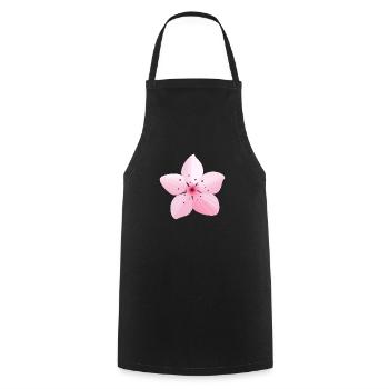Flower Sakura Japan Spring - Cooking Apron - black - Front - AI Model Male 185 dark (185cm)