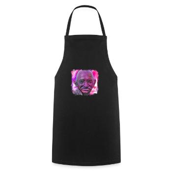 Mahatma Gandhi - Tablier de cuisine - noir - Devant - AI Model Male 185 dark (185cm)
