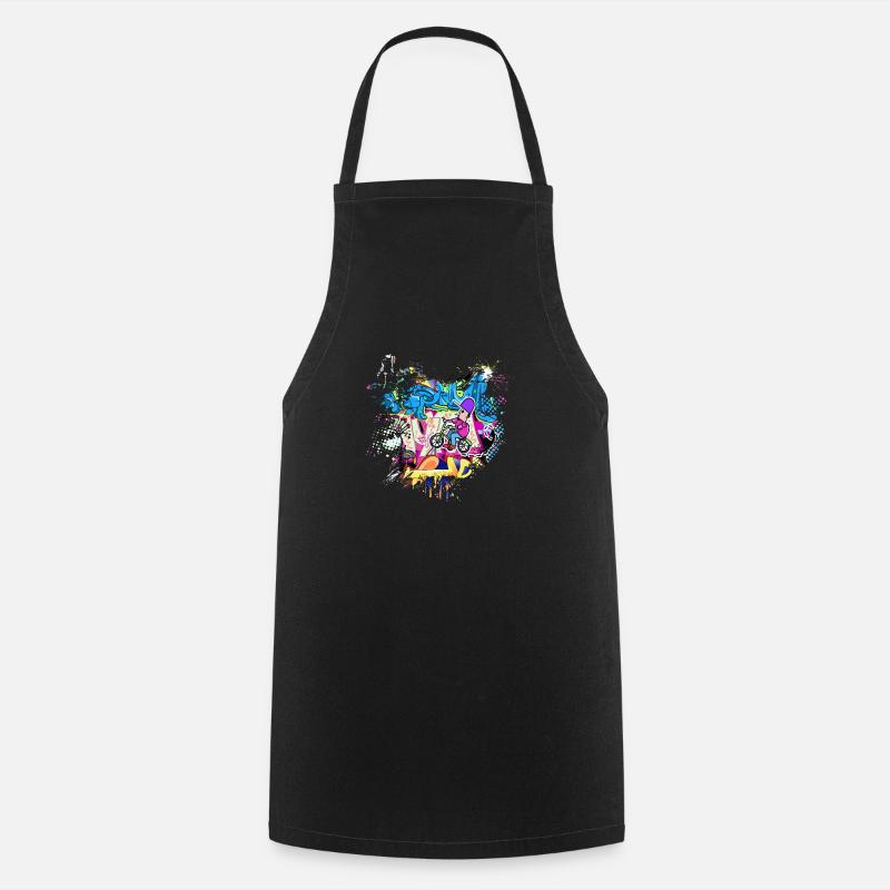 Graffitti - Tablier de cuisine - noir
