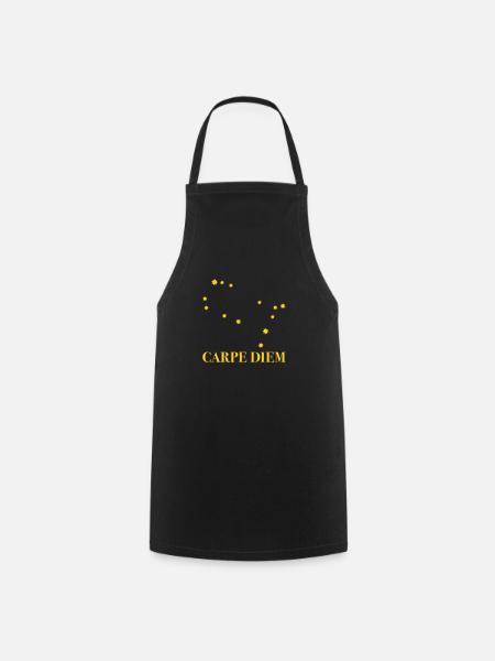 Carpe Diem a utilisé la constellation du jour Gémeaux - Tablier de cuisine - noir