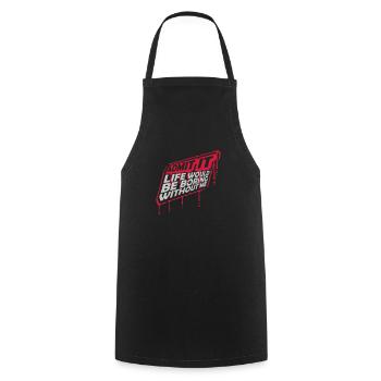 vie ennuyeuse sans moi - Tablier de cuisine - noir - Devant - AI Model Male 185 dark (185cm)