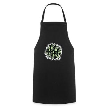 humor statement family reunion joke btc children - Cooking Apron - black - Front - AI Model Male 185 dark (185cm)