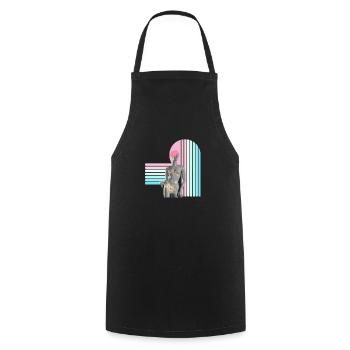 ladies night - Cooking Apron - black - Front - AI Model Male 185 dark (185cm)