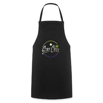 Stay Chill - Tablier de cuisine - noir - Devant - AI Model Male 185 dark (185cm)