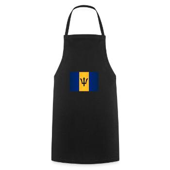 Barbados Flag - Cooking Apron - black - Front - AI Model Male 185 dark (185cm)