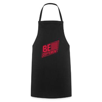 Be different Logo Design - Cooking Apron - black - Front - AI Model Male 185 dark (185cm)
