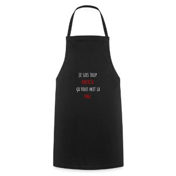 je suis trop parfaite ça vous met la rage - Tablier de cuisine - noir - Devant - AI Model Male 185 dark (185cm)