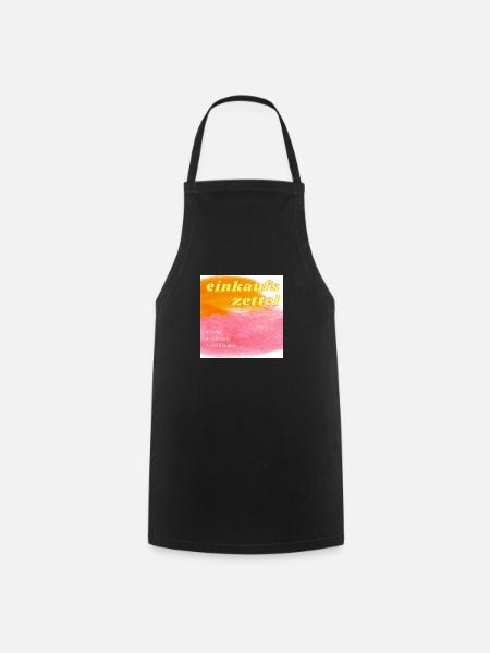 einkaufszettel - Kochschürze - Schwarz