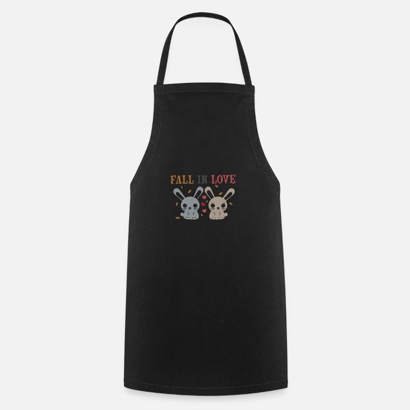 Fall in Love - Cooking Apron - black