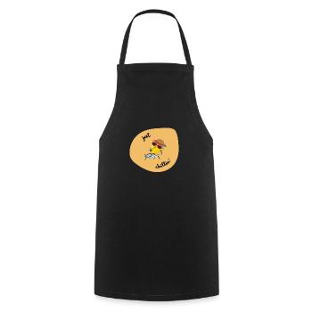 Sommer summer lemon Zitrone chillen - Kochschürze - Schwarz - Vorne - AI Model Male 185 dark (185cm)