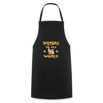 Chat - Tablier de cuisine - noir - Devant - AI Model Male 185 dark (185cm)