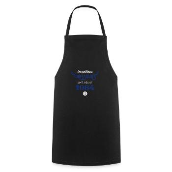Anniversaire chasseur 1984 - Tablier de cuisine - noir - Devant - AI Model Male 185 dark (185cm)