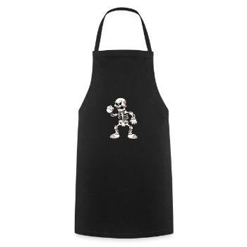 Squelette en colère - Tablier de cuisine - noir - Devant - AI Model Male 185 dark (185cm)