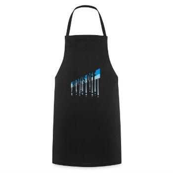 no days off quote - Cooking Apron - black - Front - AI Model Male 185 dark (185cm)