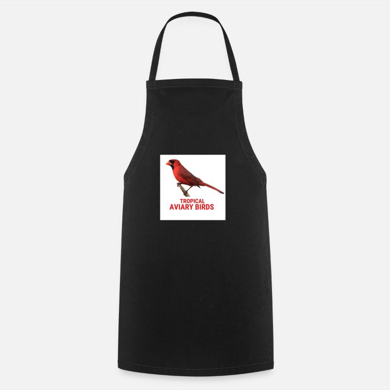 Tropical Aviary Birds - Cooking Apron - black