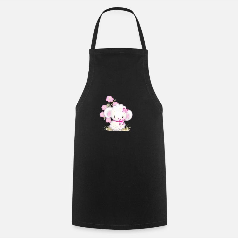 Animaux style doux - Tablier de cuisine - noir