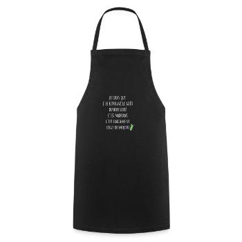 le gout du bonheur est le mojito - Tablier de cuisine - noir - Devant - AI Model Male 185 dark (185cm)