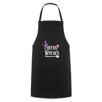 Vive les sorcières - Tablier de cuisine - noir - Devant - AI Model Male 185 dark (185cm)