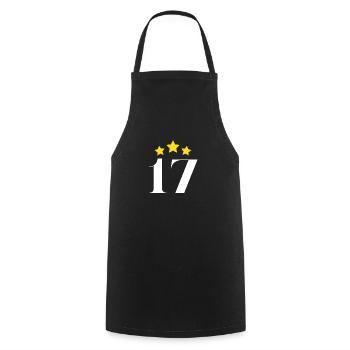17th anniversary starred - Cooking Apron - black - Front - AI Model Male 185 dark (185cm)