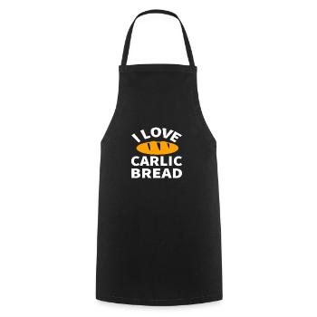 Garlic bread - Cooking Apron - black - Front - AI Model Male 185 dark (185cm)