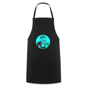Halloween, bats and pumpkin - Cooking Apron - black - Front - AI Model Male 185 dark (185cm)