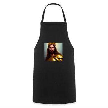 Jesus Christ, King of kings. Digital painting - Cooking Apron - black - Front - AI Model Male 185 dark (185cm)