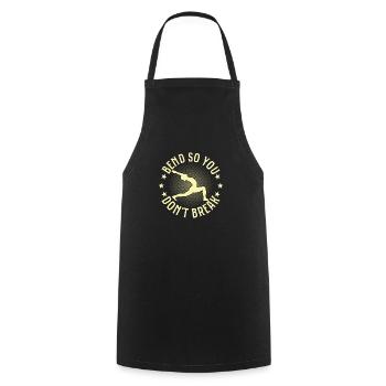 Pliez-vous pour ne pas casser l’exercice de Pilates - Tablier de cuisine - noir - Devant - AI Model Male 185 dark (185cm)