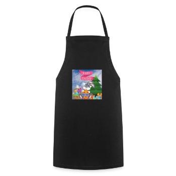 Joyeux Noël, Noël - Tablier de cuisine - noir - Devant - AI Model Male 185 dark (185cm)