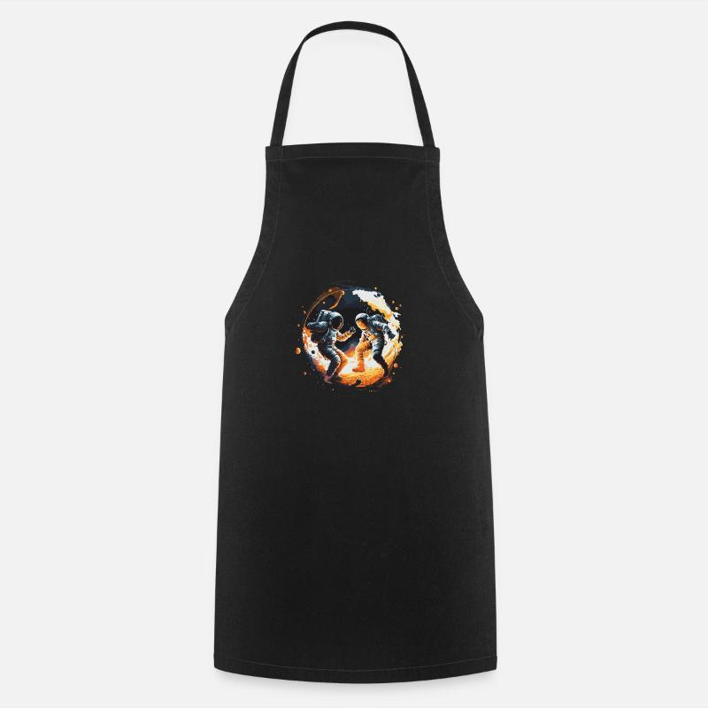 Astronauts - Cooking Apron - black