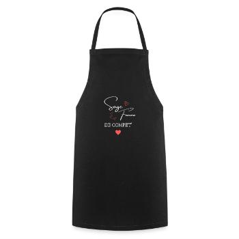 sage femme de competition - Tablier de cuisine - noir - Devant - AI Model Male 185 dark (185cm)